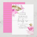 Recherche de flamant tropical invitations Rose et or