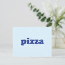 Recherche de pizza drôle cartes postales Typographie