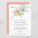 Recherche de turquoise coral mariage invitations Élégant