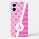 Recherche de rose de point de polka coques Rose et blanc