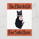 Recherche de chat noir vintage cartes postales Mignon