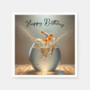 Recherche de poissons rouges serviettes Orange