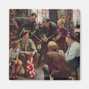 Recherche de guerre mondiale 2 magnets Drapeaux