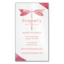 Recherche de libellule rose cartes visite Aquarelle