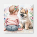 Recherche de papillon de bébé magnets Petite fille