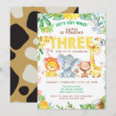 Recherche de jungle anniversaire invitations Animaux de fête