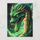 Recherche de monstre vert cartes postales Imaginaire