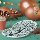 Recherche de arbre noir et blanc assiettes Pour elle