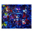 Recherche de ville la nuit posters Bleu