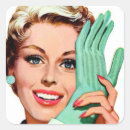 Recherche de femme ménage autocollants Rétro
