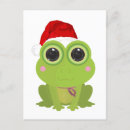 Recherche de noël grenouille cartes postales Vert