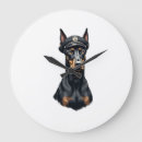 Recherche de doberman horloges Drôle