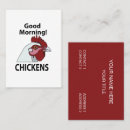 Recherche de poulet drôle cartes visite Poulets