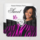 Recherche de zebra 16ans anniversaire invitations Sweet sixteen