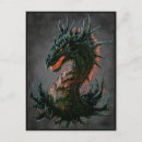 Recherche de dragon noir cartes postales Foncé