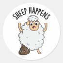 Recherche de moutons drôles autocollants Toute personne