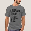 Recherche de légende depuis 1957 tshirts Avril