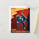 Recherche de planète mars cartes postales Astronaute