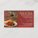 Recherche de biftecks cartes visite Restaurant