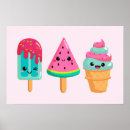 Recherche de glace kawaii posters Cône de crème glacée