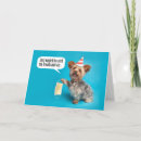 Recherche de yorkshire terrier dog anniversaire cartes Drôle