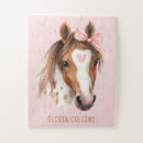 Recherche de le cheval puzzles Jeune fille