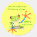 Recherche de anniversaire drôle de grenouille autocollants Grenouilles