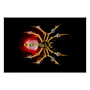 Recherche de araignée noire posters Rouge