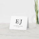 Recherche de wedding monogram vœux cartes Simple