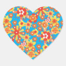 Recherche de fleurs turquoise autocollants Orange