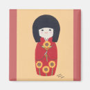 Recherche de poupées japonaises magnets Kimono