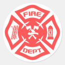 Recherche de sapeurs pompiers autocollants Rouge