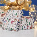 Recherche de motif nordique papier cadeau Forêt