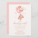Recherche de boho teddy bear baby shower invitations Rose