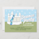 Recherche de bounce house anniversaire invitations Blanc