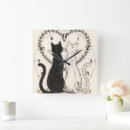 Recherche de chat floral horloges Blanc