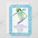 Recherche de chute de neige invitations Aquarelle