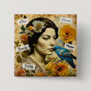 Recherche de belle femme badges Fleurs