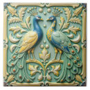 Recherche de paon vert carreaux Tuile