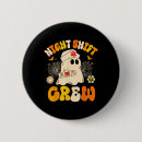 Recherche de nuit de halloween badges Fantôme mignon
