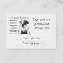 Recherche de bouledogue anglais cartes visite Animaux familiers