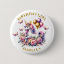 Recherche de anniversaire licorne badges Aquarelle