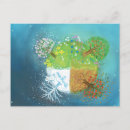 Recherche de quatre arbres cartes postales Neige