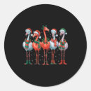 Recherche de flamant drôle autocollants Noël