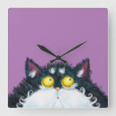 Recherche de dessin de chat horloges Mignon
