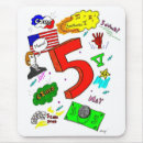 Recherche de cinq tapis souris Main