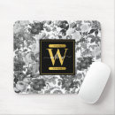 Recherche de blanc et or tapis souris Monogrammé