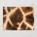 Recherche de motif de fourrure cartes postales Girafe