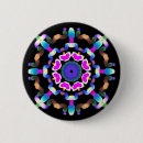 Recherche de mandala rose badges Bleu