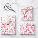 Recherche de motif café papier cadeau Hiver